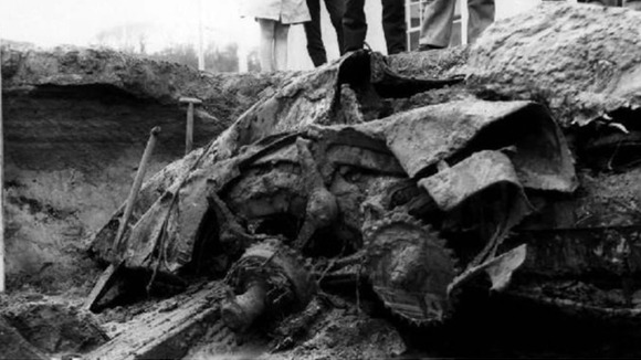 Babs being dug up