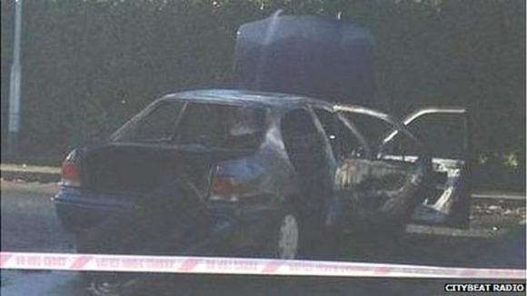 A car apparently used in the attack