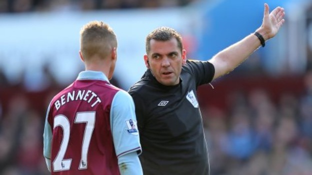 Bennett (left) was sent off against Norwich last week