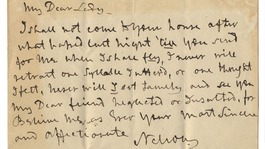 Nelson's letter will be auctioned by Bonham's