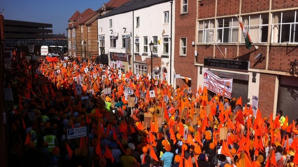 Protesters gather for demonstration