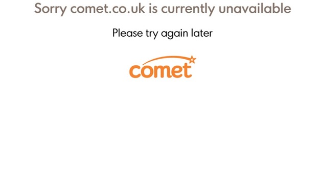 Comet website holding page
