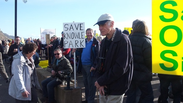 Crowds gather for mass march in Sidmouth in protests over planning