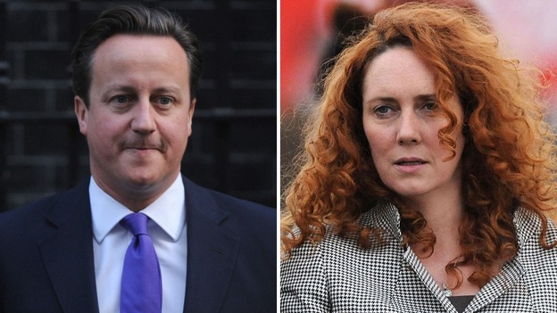 David Cameron and Rebekah Brooks.