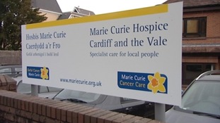 Marie Curie Hospice sign