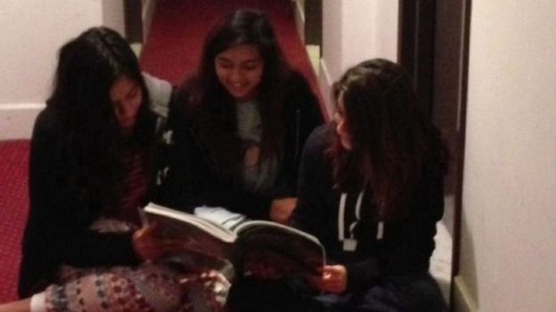 The girls are anxious to get home as some have important exams this week