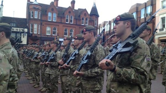 Royal Anglians homecoming parade starts in Ipswich