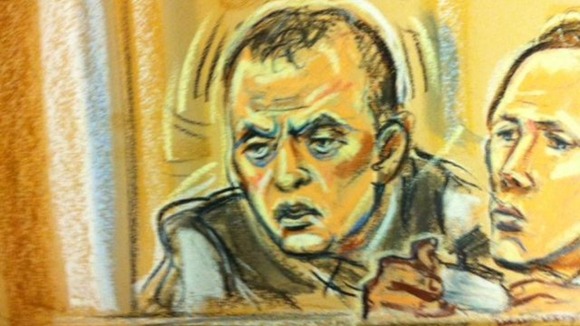 Gary Dobson in a court sketch
