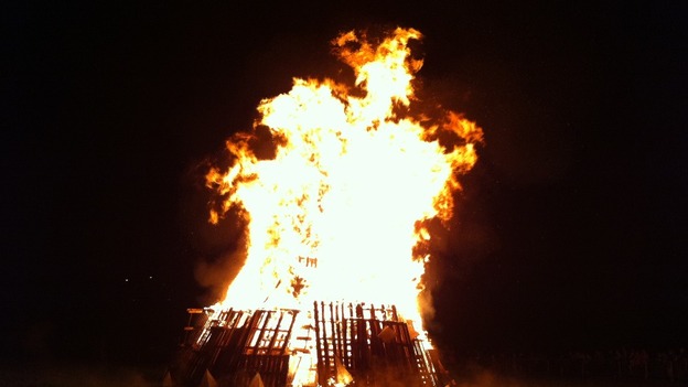 Walker Park's bonfire lighting and firework display attracted thousands of people