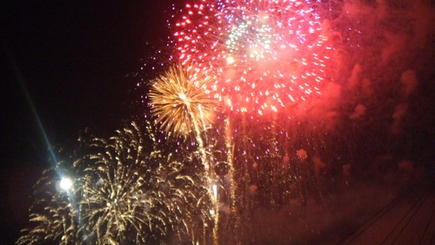 The firework display at Stockton Riverside