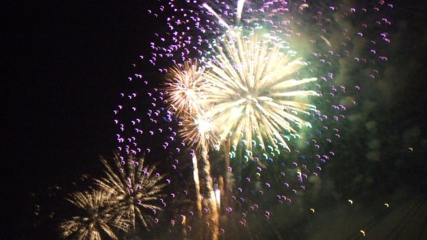 The firework display at Stockton Riverside
