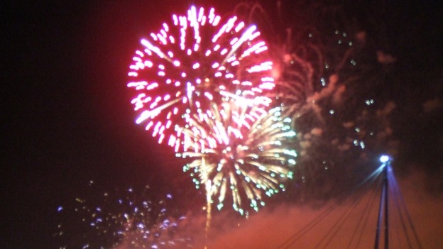 The firework display at Stockton Riverside