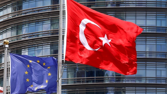 Turkey EU Flags