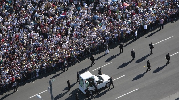 600,000 people turned out to see the Pope in Havana.