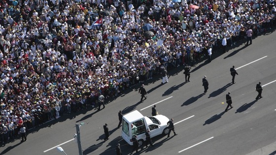 600,000 people turned out to see the Pope in Havana.