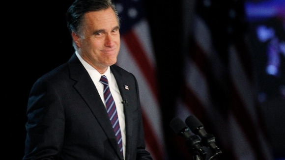 Republican presidential nominee Mitt Romney gives his concession speech