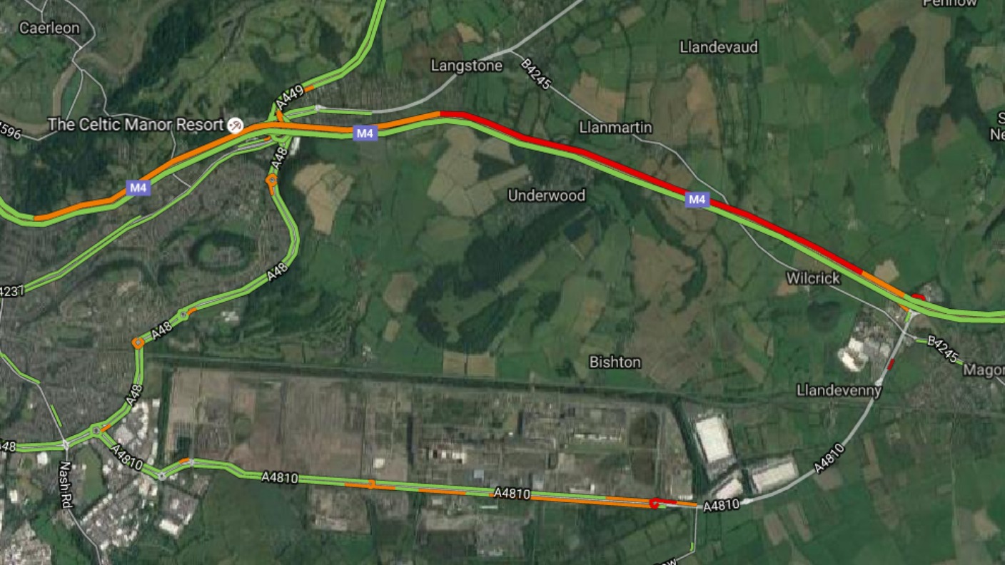 Queues On The M4 Near Newport After Accident Wales Itv News