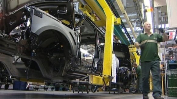 Land Rover's on the production line in the West Midlands