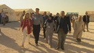 Prime Minister David Cameron and Jordanian Foreign Minister Nasser Judeh visiting a refugee camp school