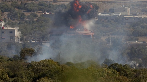 An explosion in the Syrian village of Bariqa close to the border of Israel