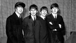 John Lennon, George Harrison, Ringo Starr and Paul McCartney of The Beatles.