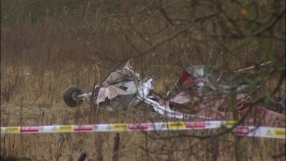 The wreckage of Mr Hickin's monoplane