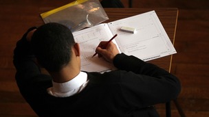 Student sitting an exam