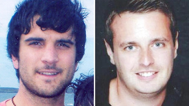 James Kouzaris, 24, (left) and James Cooper, 25