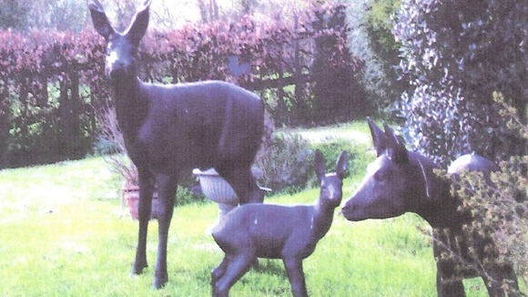 Three of the stolen bronzes