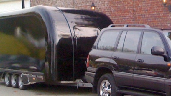Trailer containing the stolen Ferrari