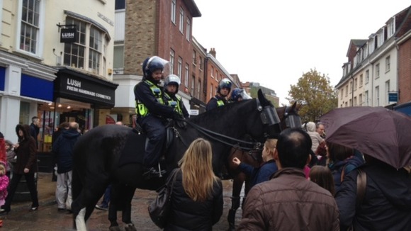 Mounted police in Norwich