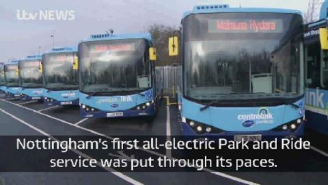Nottingham's first electric Park and Ride service put through its paces