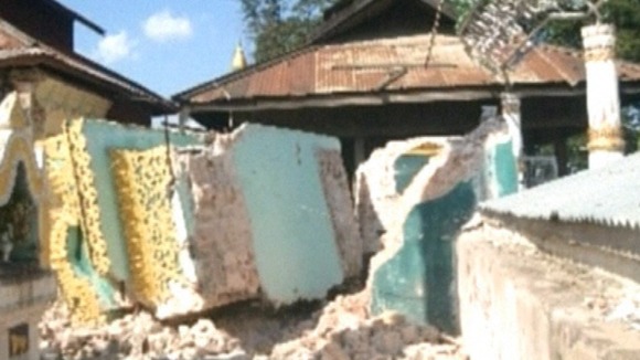 Ancient Buddhist buildings were damaged