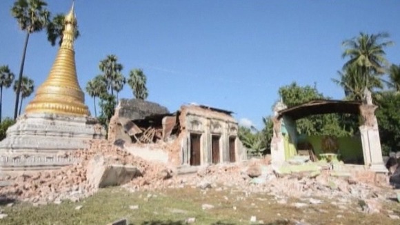 Ancient Buddhist buildings were damaged