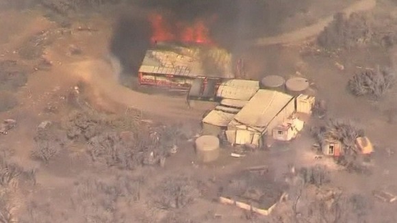 Houses destroyed by fire