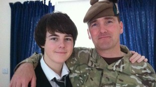 Callum with his dad Captain Walter Barrie