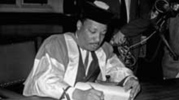 Martin Luther King, pictured here in 1967, was awarded an honorary doctorate by Newcastle University