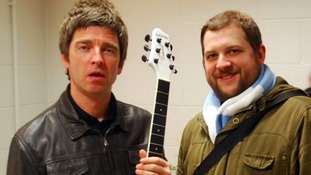 Noel Gallagher was one of the Manchester music icons who signed the guitar for charity