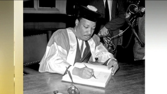 Martin Luther King, pictured here in 1967, was awarded an honorary doctorate by Newcastle University