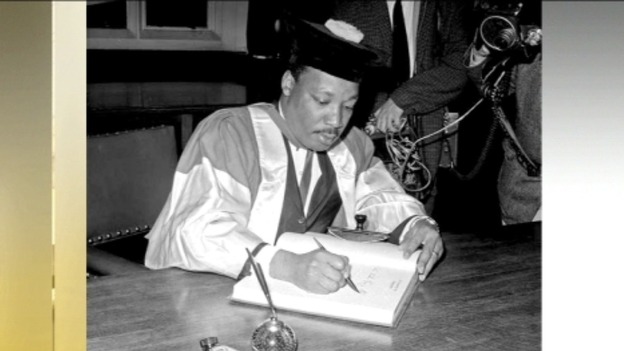 Martin Luther King, pictured here in 1967, was awarded an honorary doctorate by Newcastle University