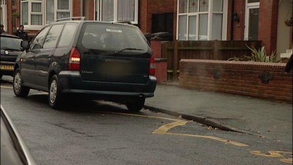 Examples of parking in "no zone" areas during school pick up times