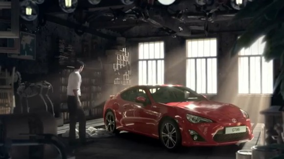 The ad featured a man finding the Toyota car as the only 'real' thing in a simulated world
