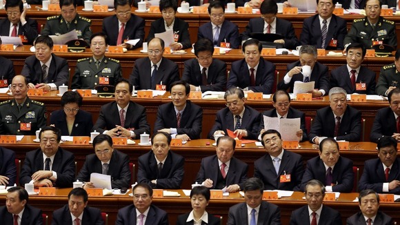 Delegates at the closing session of 18th National Congress of the Communist Party of China