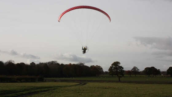 Gregg Shillabeer used his paramotor to help with the search for the missing man
