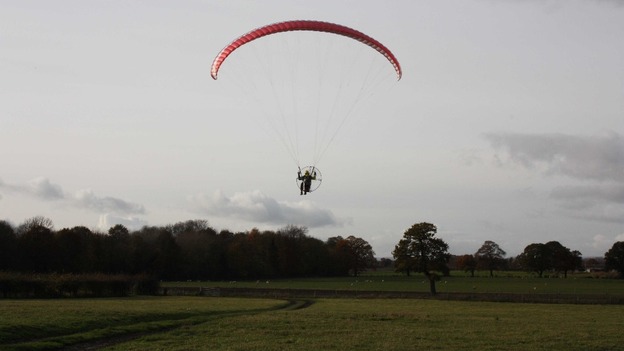 Gregg Shillabeer used his paramotor to help with the search for the missing man
