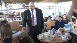 Local Government Minister Carl Sargeant meets campaigners at the Senedd