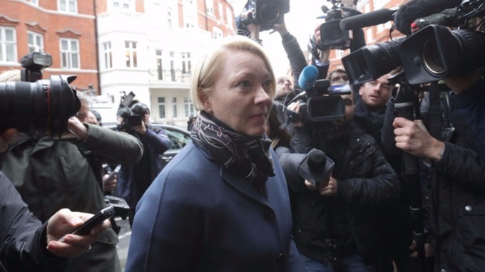 Swedish prosecutor Ingrid Isgren arrives at the Ecuadorian embassy in London last November.