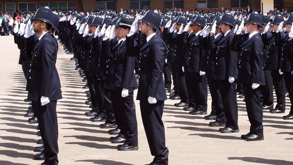 Graduates during the passing out ceremony for the newly graduated police officers