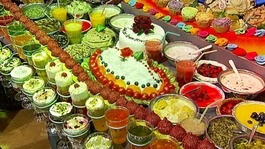 Dishes created at Swaminarayan Temple.
