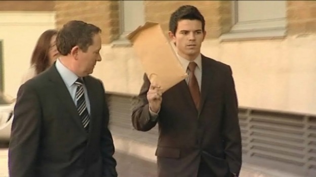 Liam Stacey outside court